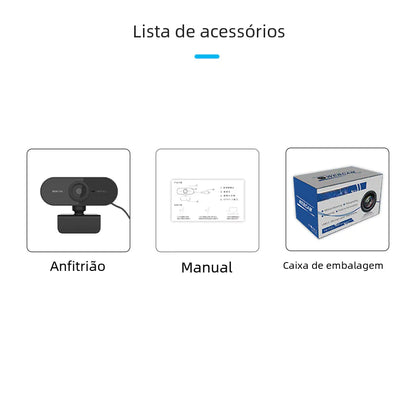 2K HD USB Webcam for Online Meetings and Streaming